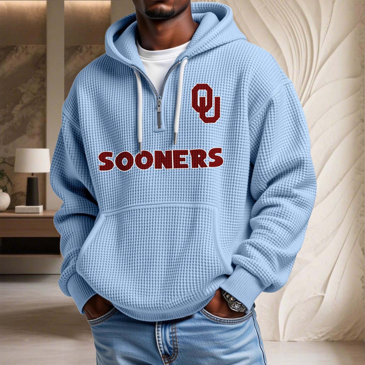 Oklahoma Sooners Waffelstrick-Hoodie – Bild 7