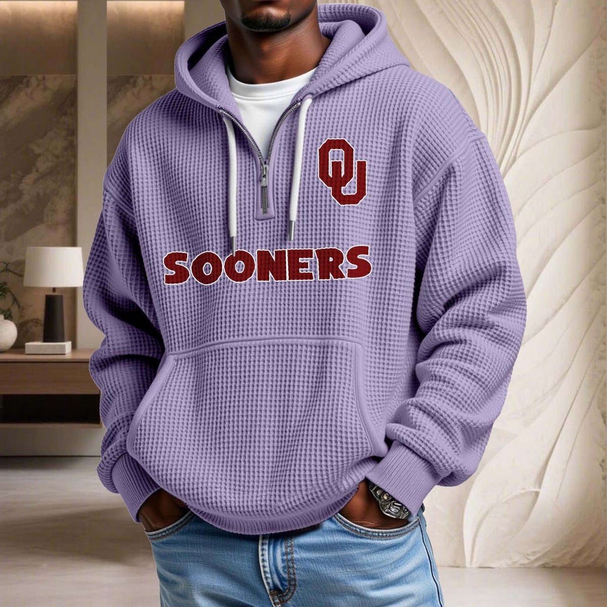 Oklahoma Sooners Waffelstrick-Hoodie – Bild 10