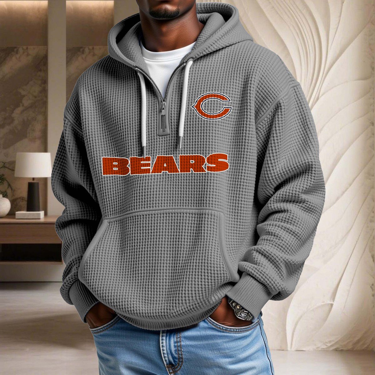 Chicago Bears Waffelstrick-Hoodie – Bild 6