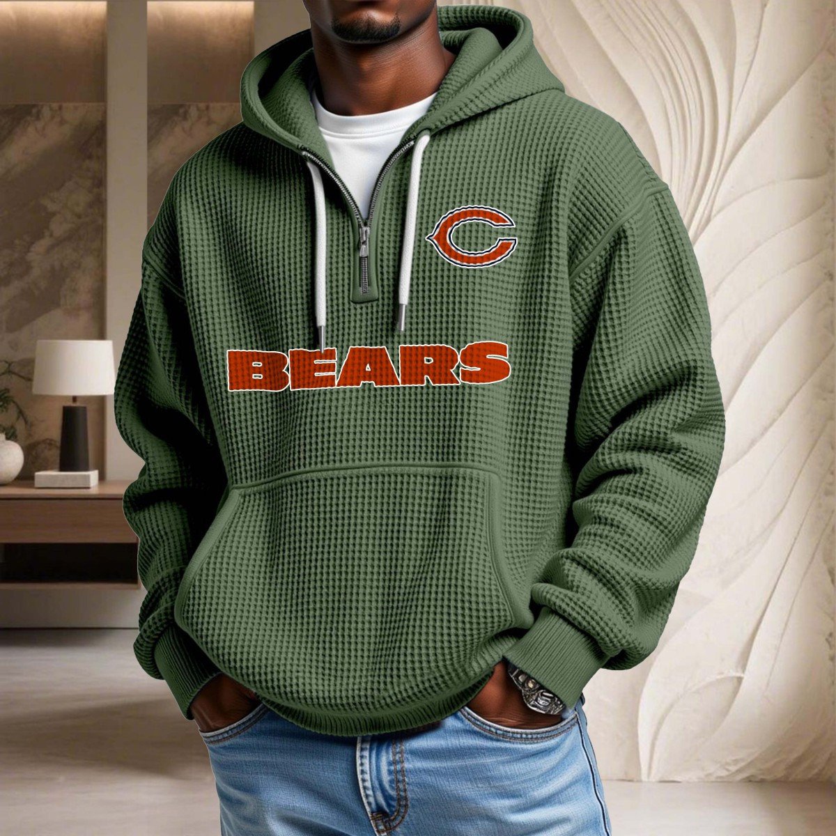 Chicago Bears Waffelstrick-Hoodie – Bild 9