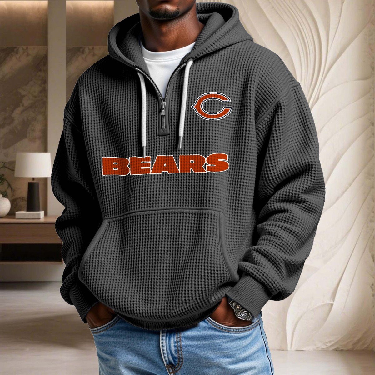 Chicago Bears Waffelstrick-Hoodie – Bild 2