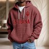 Indiana Hoosiers Waffelstrick-Hoodie