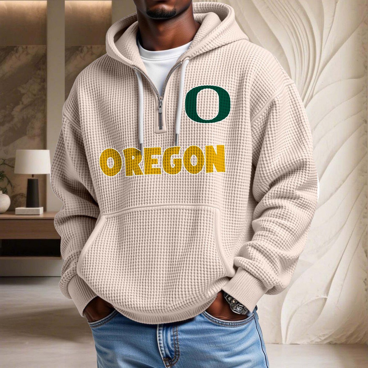 Oregon Ducks Waffelstrick-Hoodie – Bild 6