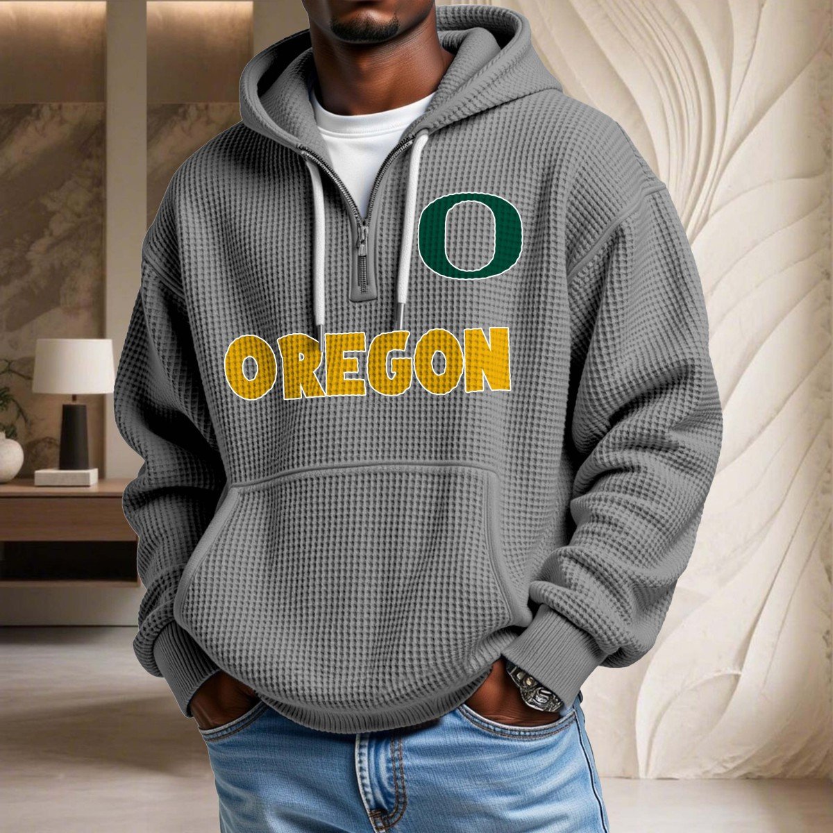 Oregon Ducks Waffelstrick-Hoodie – Bild 7