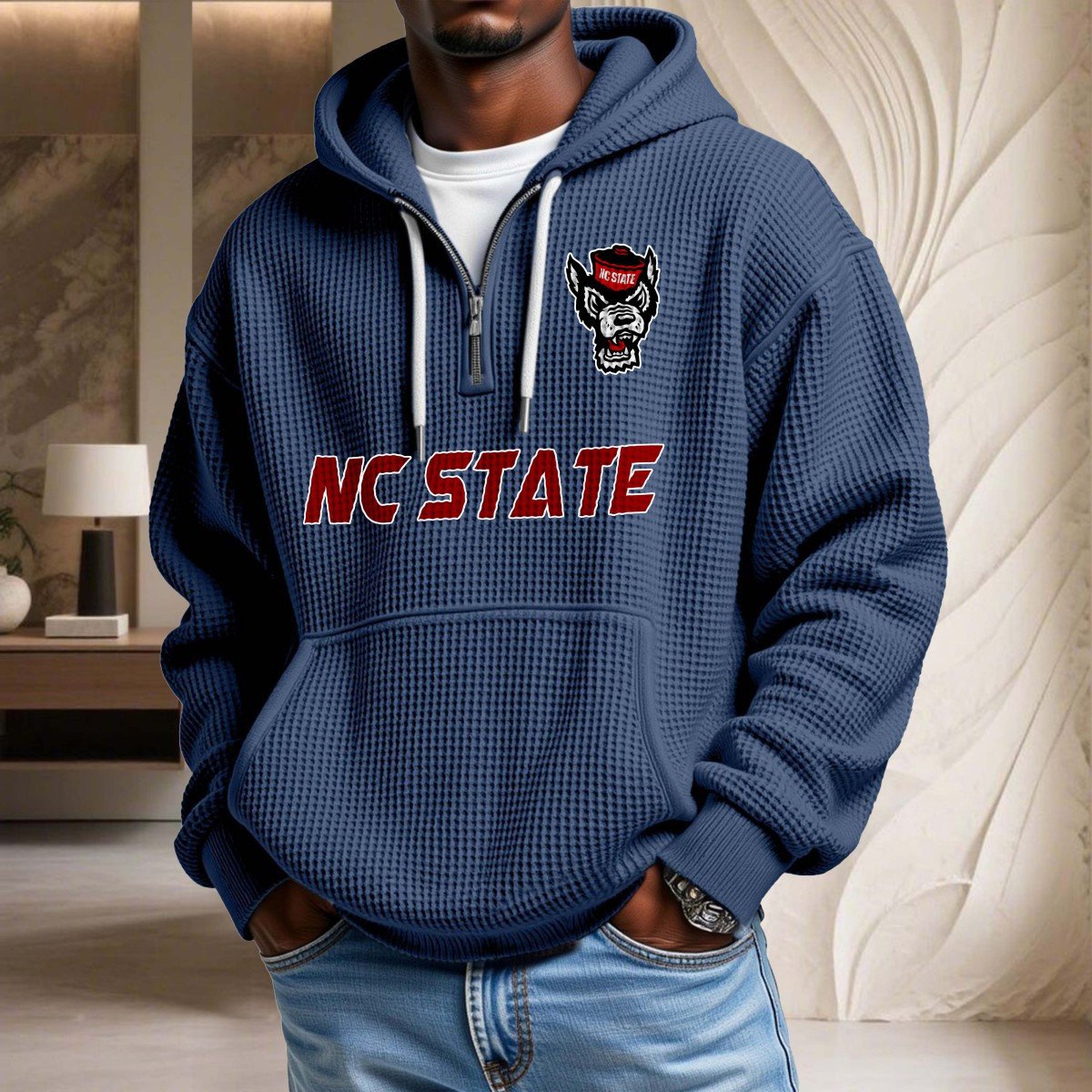 North Carolina State Wolfpack Waffelstrick-Hoodie – Bild 4