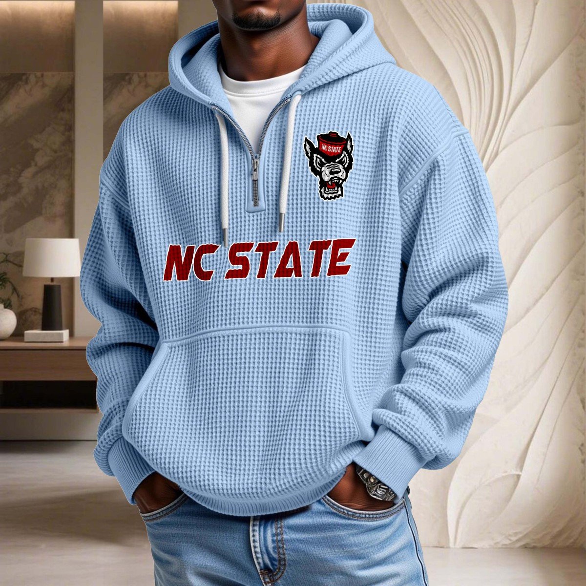 North Carolina State Wolfpack Waffelstrick-Hoodie – Bild 7