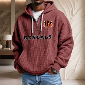 Cincinnati Bengals Waffelstrick-Hoodie