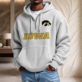 Iowa Hawkeyes Waffelstrick-Hoodie