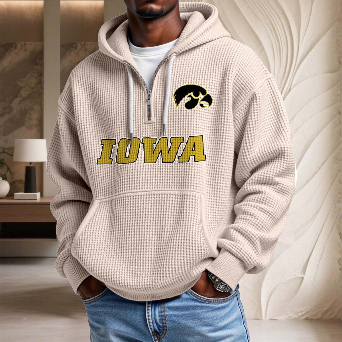 Iowa Hawkeyes Waffelstrick-Hoodie – Bild 5