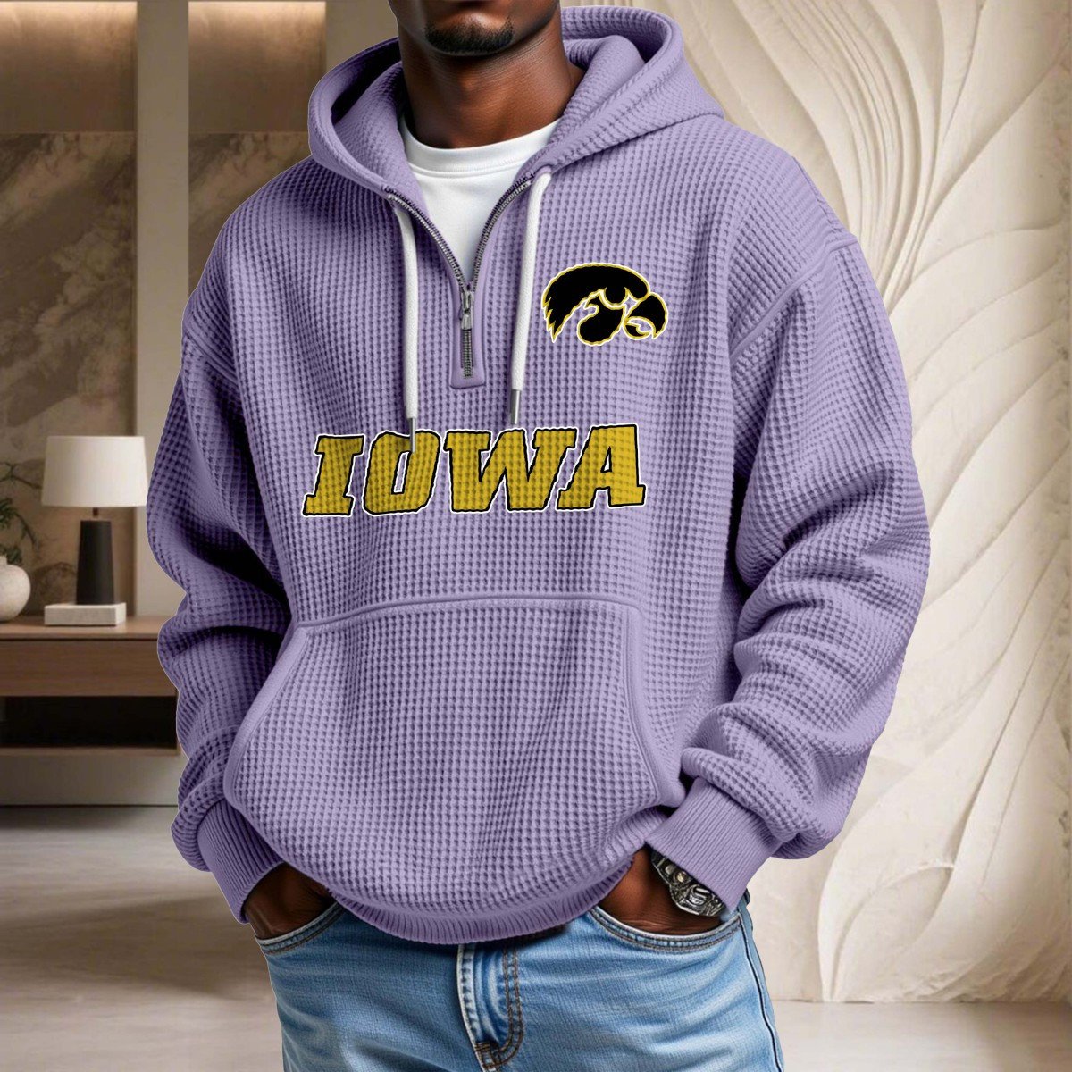 Iowa Hawkeyes Waffelstrick-Hoodie – Bild 10