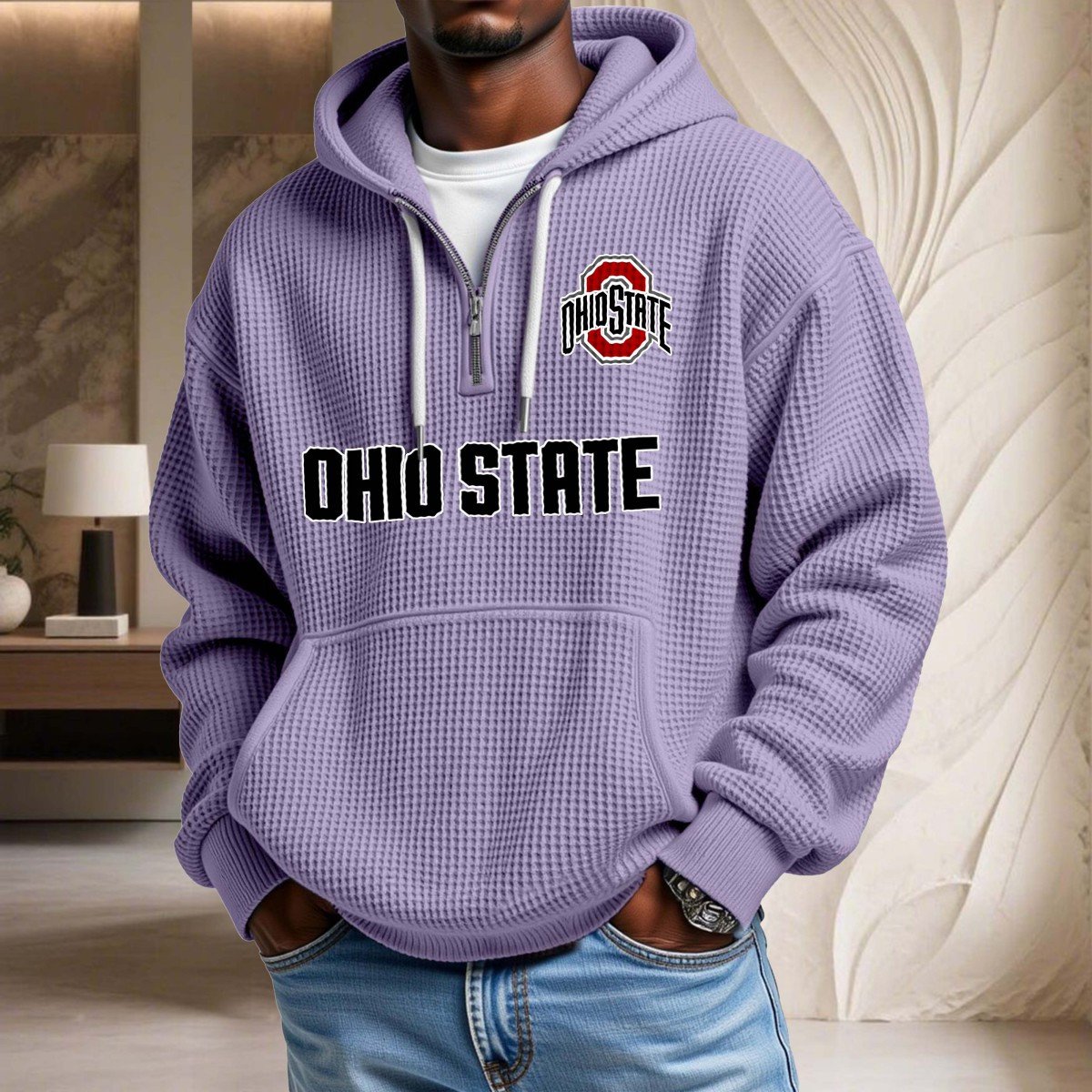 Ohio State Buckeyes Waffelstrick-Hoodie – Bild 10