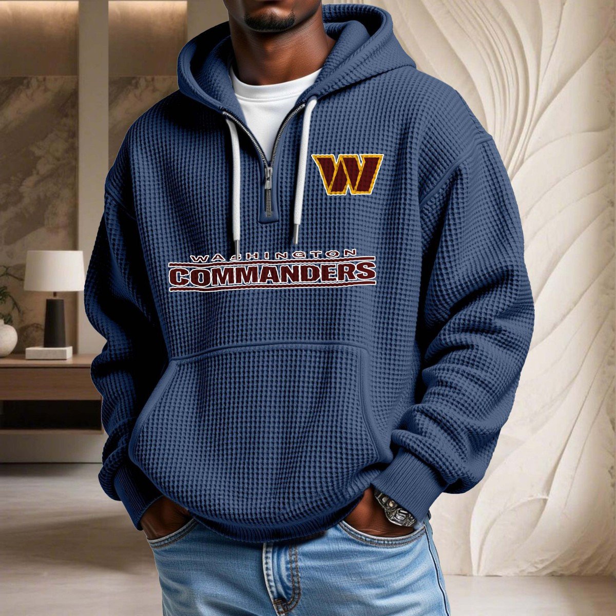 Washington Commanders Waffelstrick-Hoodie – Bild 5