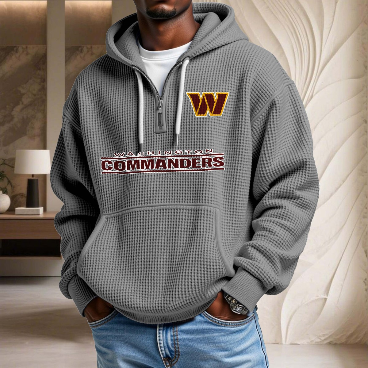 Washington Commanders Waffelstrick-Hoodie
