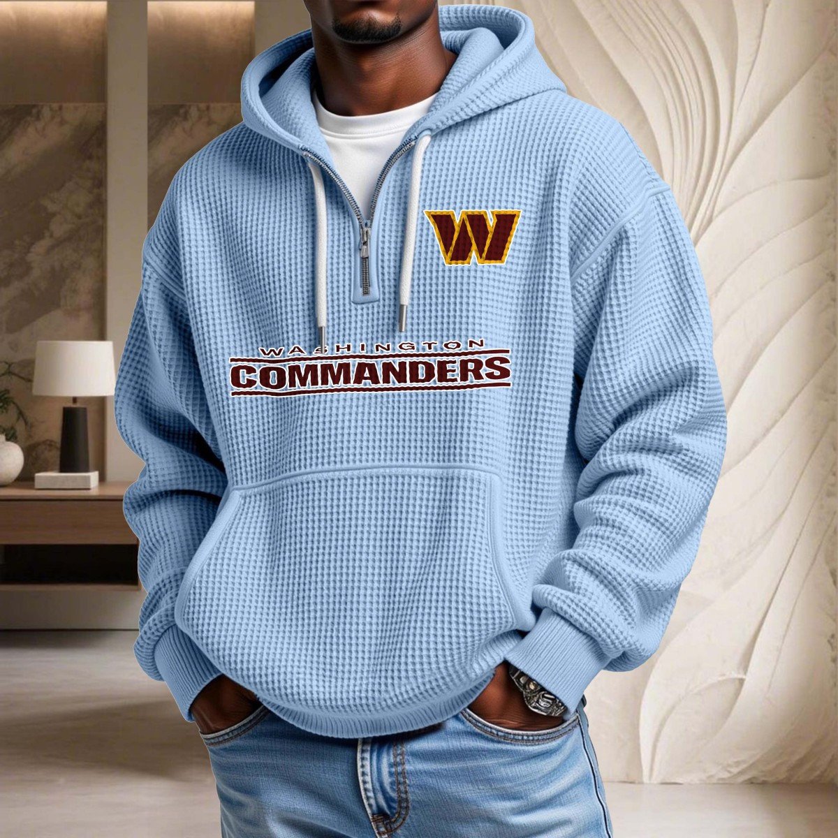Washington Commanders Waffelstrick-Hoodie – Bild 7