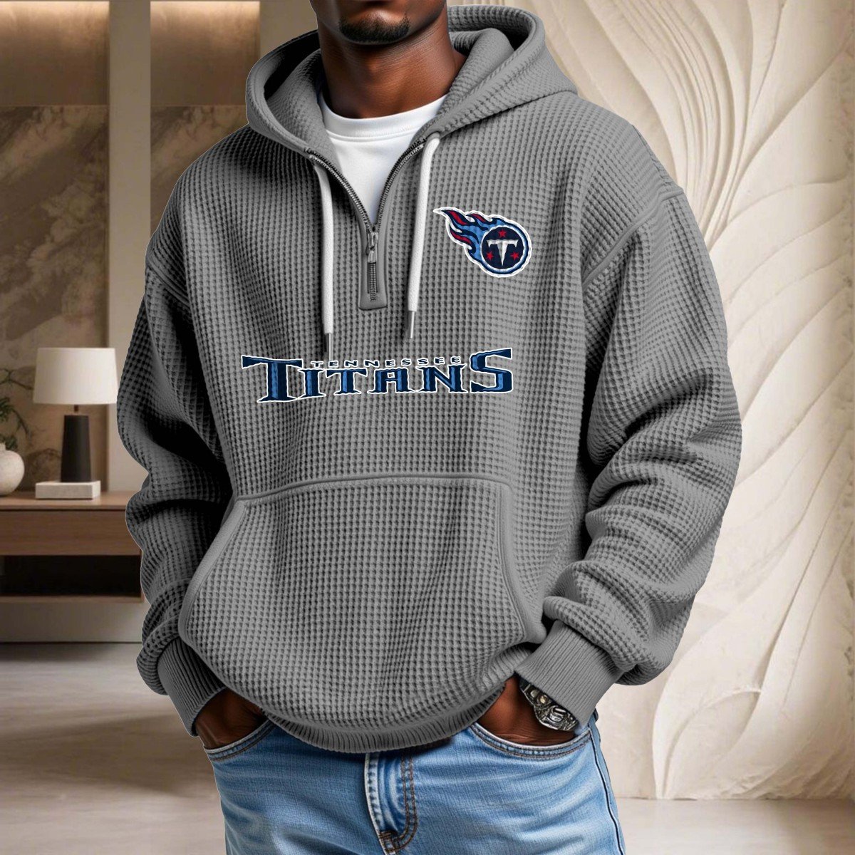 Tennessee Titans Waffelstrick-Hoodie – Bild 6