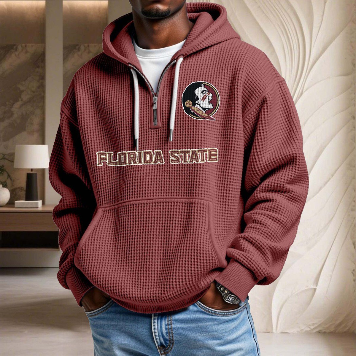 Florida State Seminoles Waffelstrick-Hoodie – Bild 3