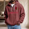 Louisville Cardinals Waffelstrick-Hoodie
