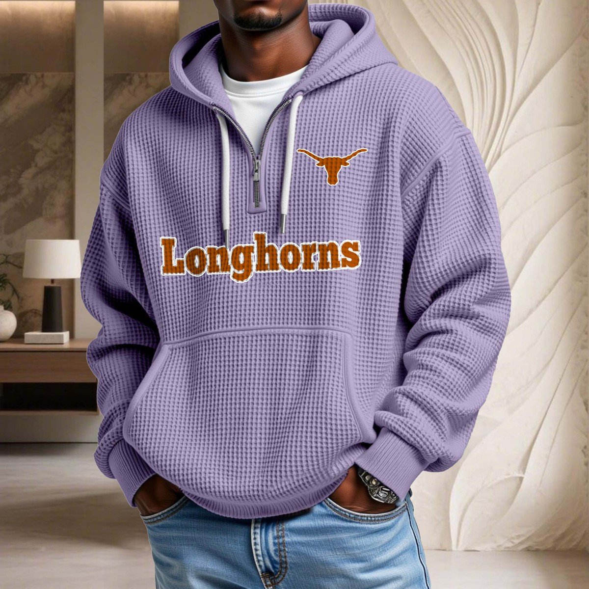 Texas Longhorns Waffelstrick-Hoodie – Bild 10