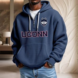 UConn Huskies Waffelstrick-Hoodie