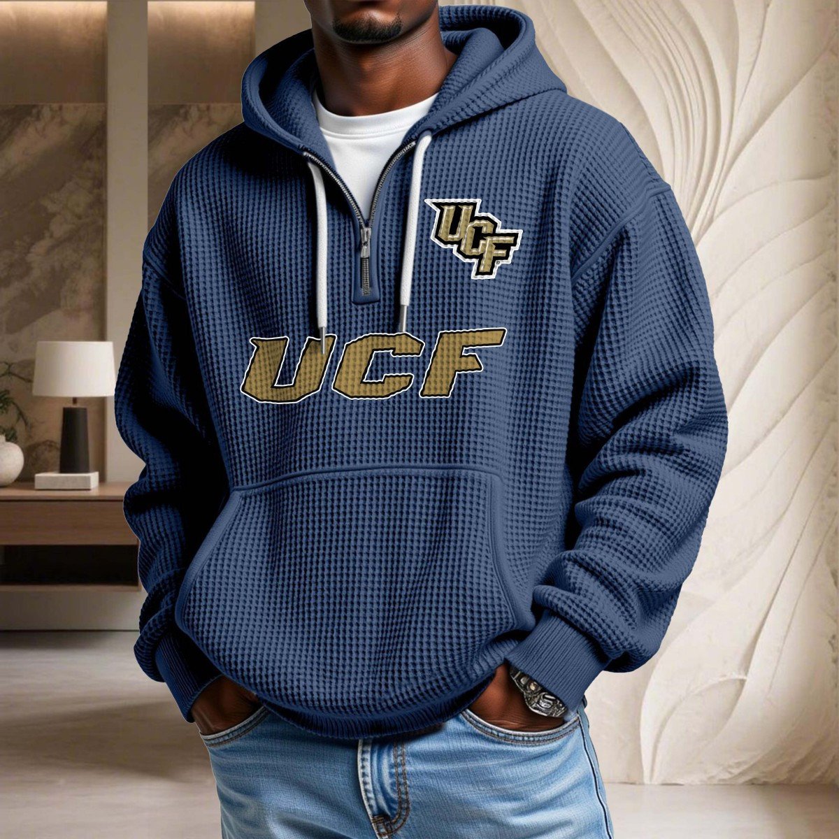 Ucf Knights Waffelstrick-Hoodie – Bild 4