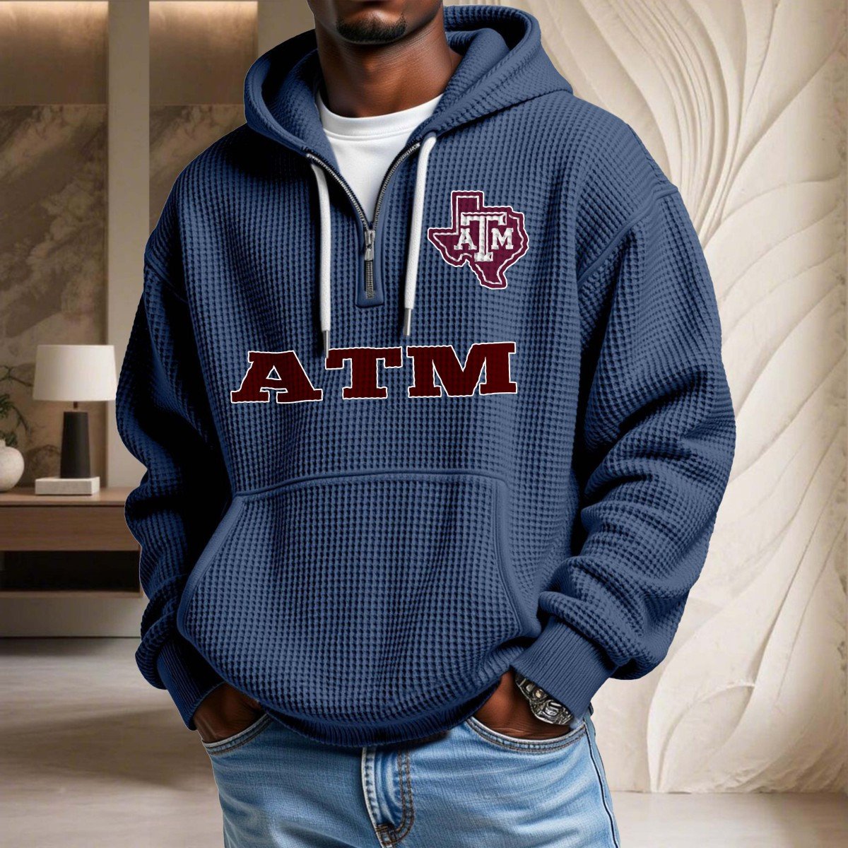 Texas A&M Aggies Waffelstrick-Hoodie – Bild 5