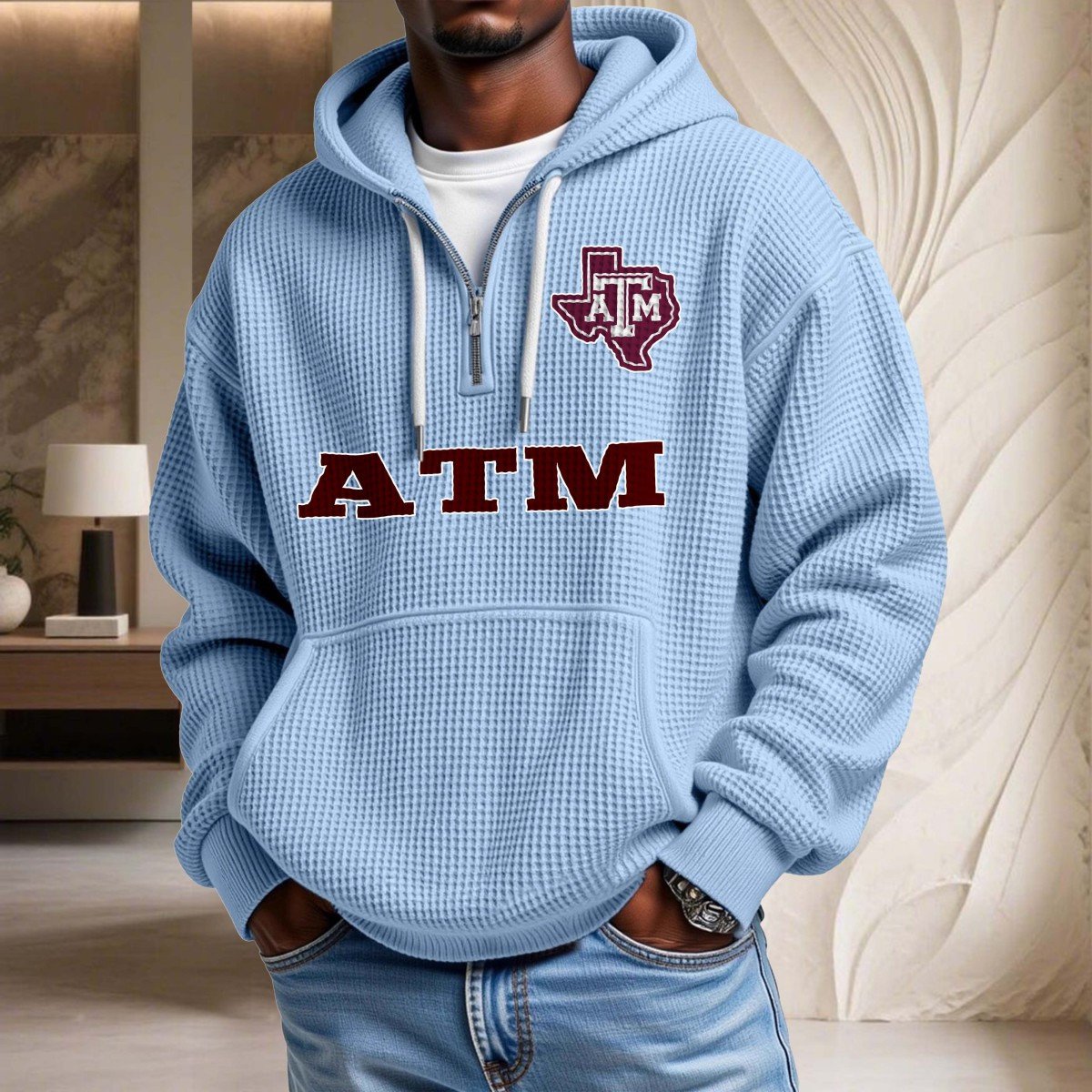 Texas A&M Aggies Waffelstrick-Hoodie – Bild 7