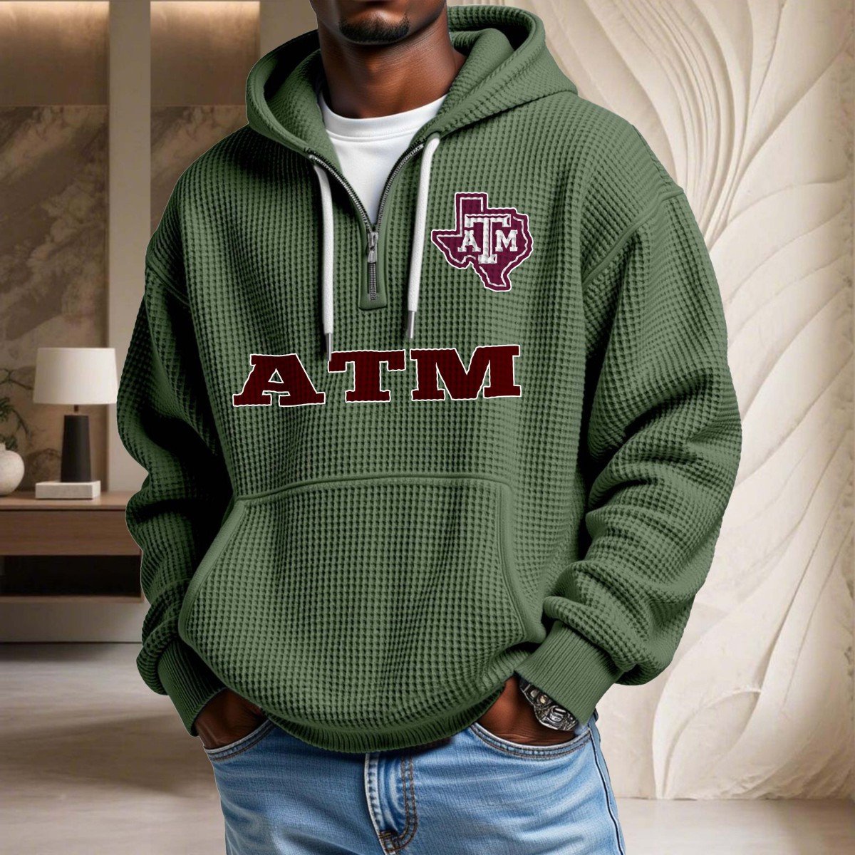Texas A&M Aggies Waffelstrick-Hoodie – Bild 9