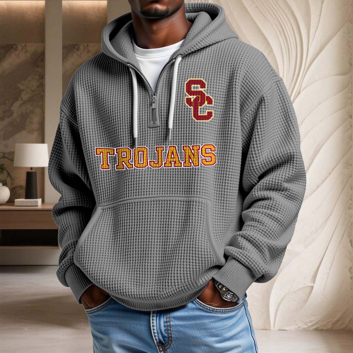Usc Trojans Waffelstrick-Hoodie – Bild 6