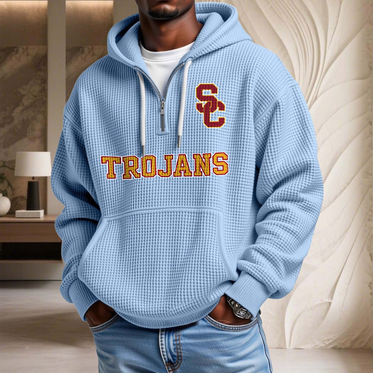 Usc Trojans Waffelstrick-Hoodie – Bild 7