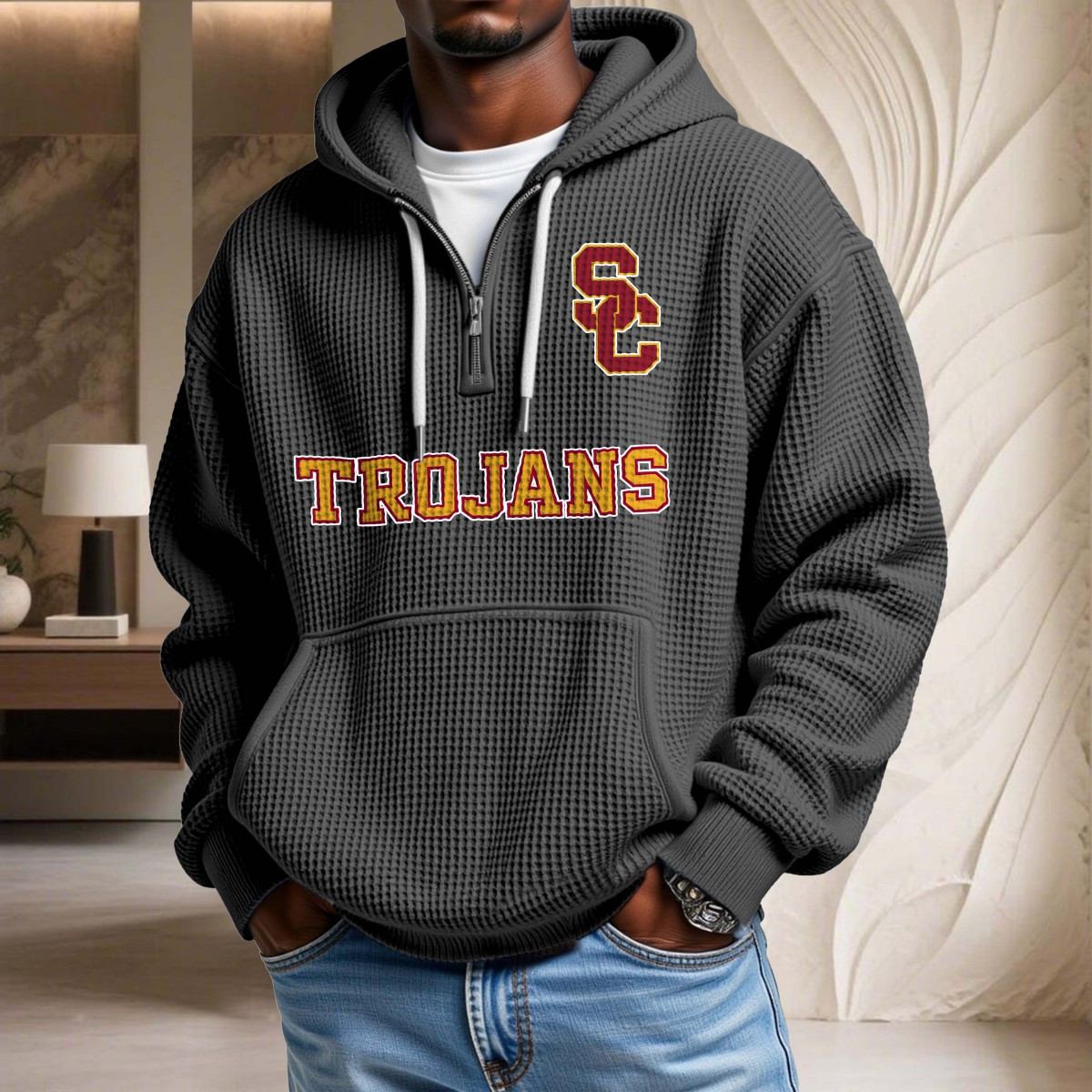 Usc Trojans Waffelstrick-Hoodie – Bild 2
