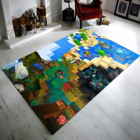 Alex In Der Minecraft-welt Teppich