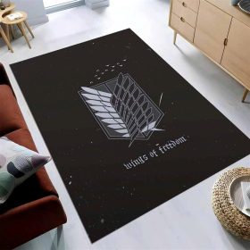 Attack On Titan Anime – Wings Of Freedom Black And White Galaxy Teppich