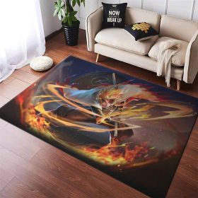 Demon Slayer Rengoku Fire Breathing 2 1 Teppich