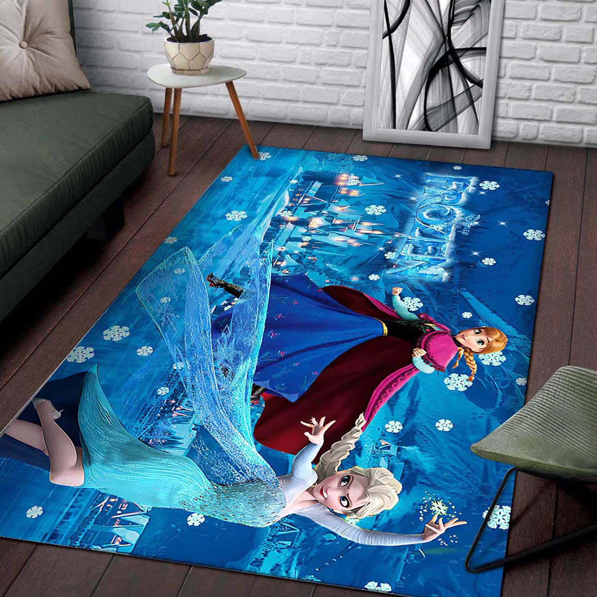 Elsa & Anna Disney Princess Cartoon Teppich – Bild 2