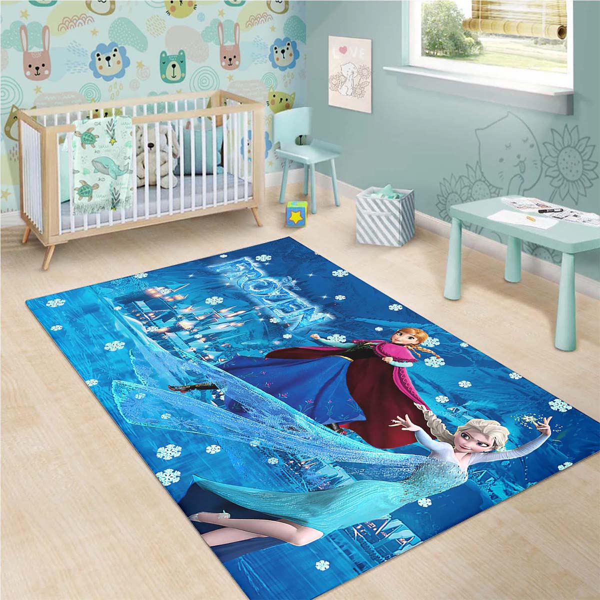 Elsa & Anna Disney Princess Cartoon Teppich – Bild 3
