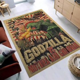Godzilla Gegen Mothra Und Ghidorah Teppich