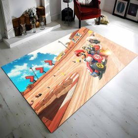 Mario In Mario Kart Welt 3 Teppich