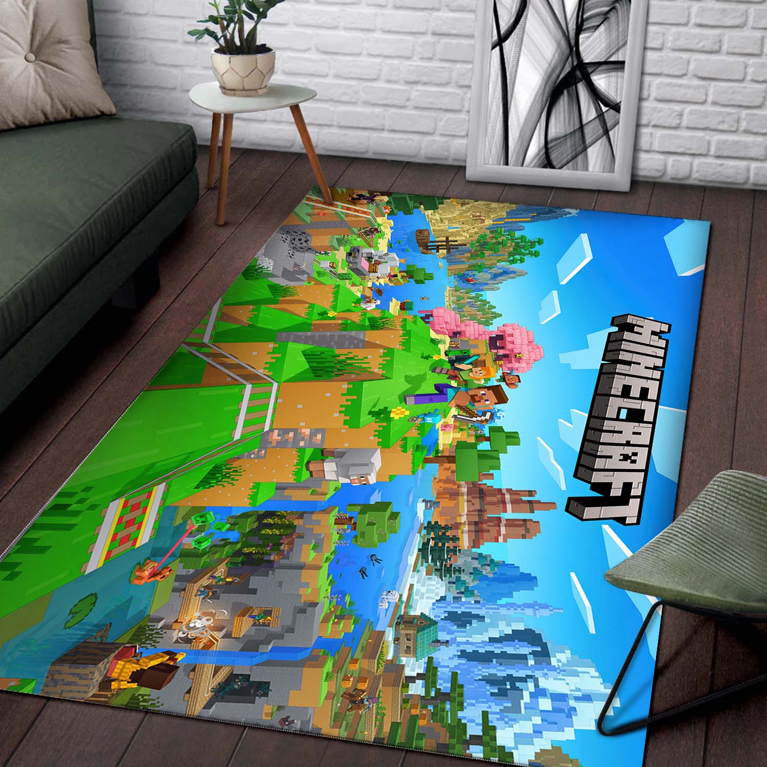Minecraft Key Art Teppich – Bild 2