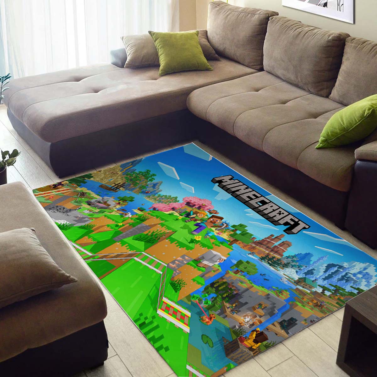 Minecraft Key Art Teppich – Bild 3