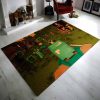 Minecraft Steve Kmpft Gegen Feindliche Krfte Teppich