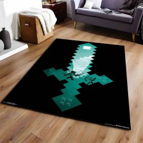 Minecraft Steve Schwert Diamantschwert 2 Teppich