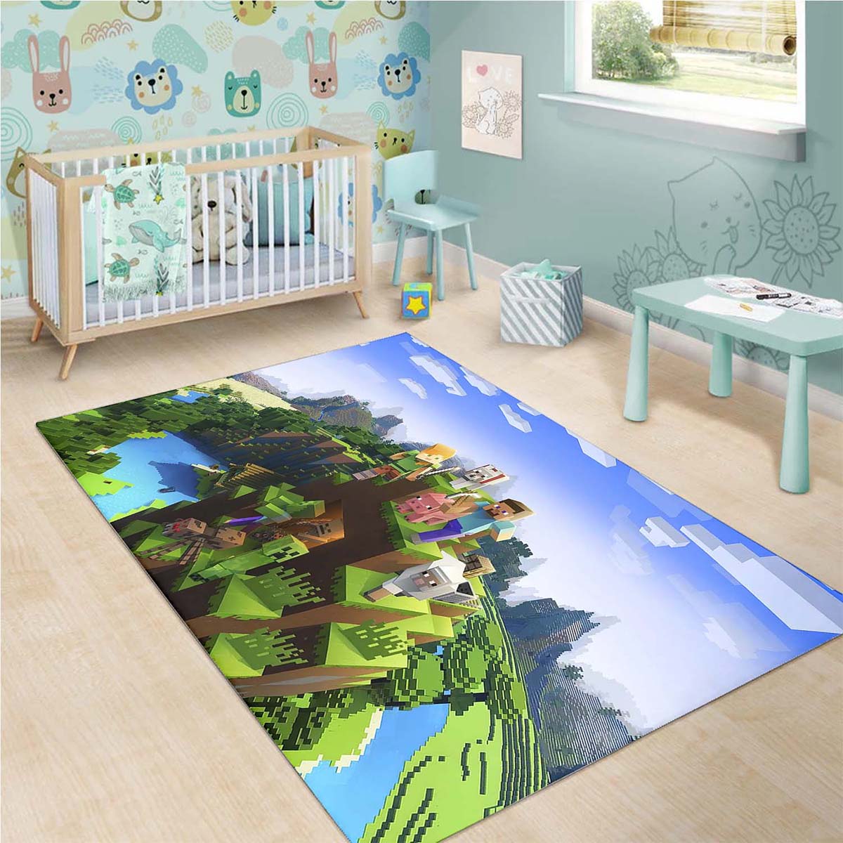 Minecraft Wohnzimmer Dekor M301011 Teppich – Bild 3