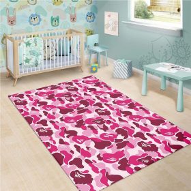 Pink Camo Camouflage Teppich
