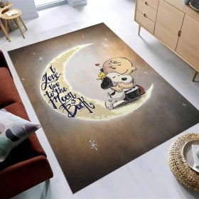 Snoopy I Love You To The Moon And Back 2 Teppich