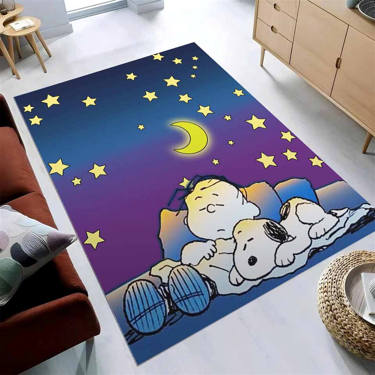 Snoopy Und Charlie Brown Und Peanuts Teppich