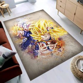 Son Goku Vs Cadic Vegeta Saiyans Dragon Ball Z Teppich