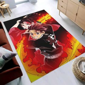 Tanjiro Kamado Sun Halo Dragon 1 Teppich