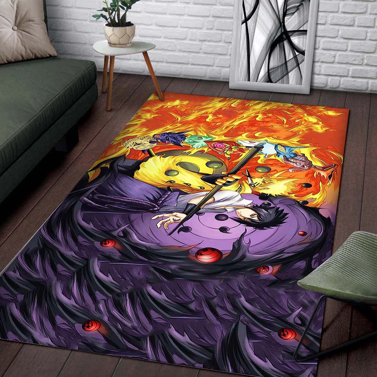 Uzumaki Naruto And Uchiha Sasuke Teppich – Bild 2