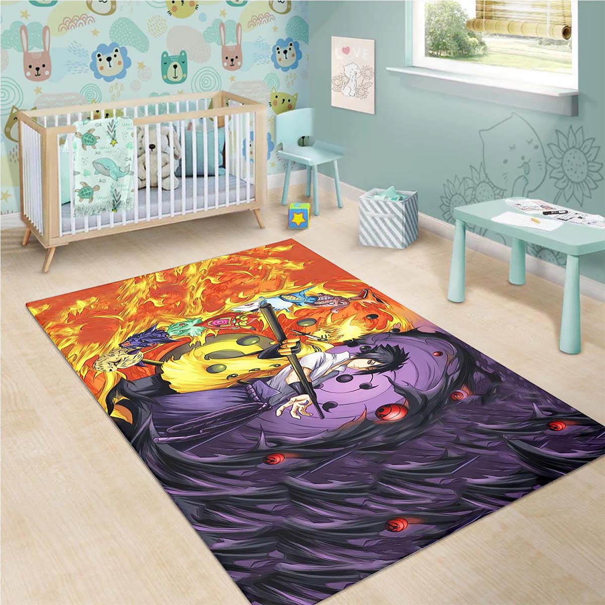 Uzumaki Naruto And Uchiha Sasuke Teppich – Bild 3